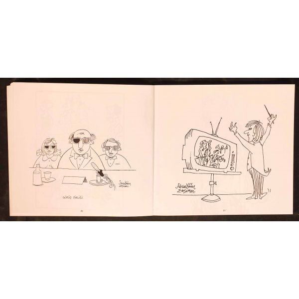 Nadreddin Hoca´nın Torunları: İBRAHİM ERSARAÇ (Çizginin Gölgesi), Ocak 2000, Karikatürcüler Derneği Yayınları, 71 sayfa, 19x18 cm, İTHAFLI VE İMZALI...