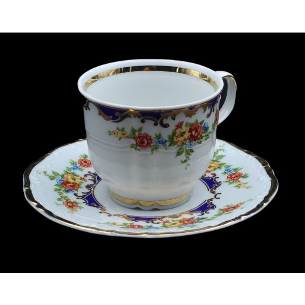 Bavaria Mitterteich Germany damgalo porselen fincan, fincanın çapı, 6 cm yükseklik 6 cm +, Tabak çap 12 cm...