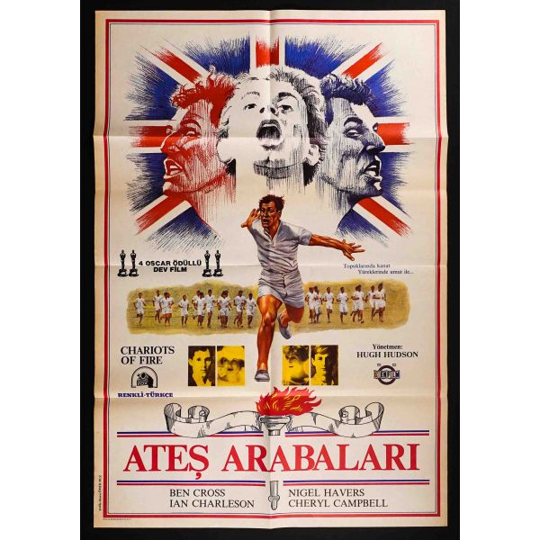 ATEŞ ARABALARI (Chariots of Fire), Ben Cross, Nigel Havers, Ian Charleson & Cheryl Campbell, Özen Film, İbolar Matbaacılık, 68x100 cm...