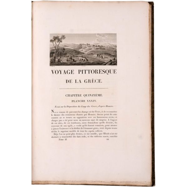 VOYAGE PITTORESQUE DE LA GRECE (6 bölüm, tam set), Auguste de Choiseul-Gouffier, 1782 / 1809 / 1822 (J. J. Blaise Libraire), A Paris, 36,5x55,5 cm...