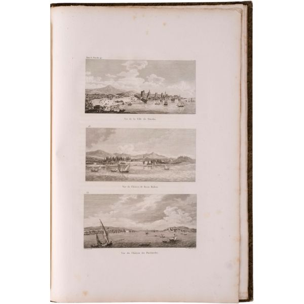 VOYAGE PITTORESQUE DE LA GRECE (6 bölüm, tam set), Auguste de Choiseul-Gouffier, 1782 / 1809 / 1822 (J. J. Blaise Libraire), A Paris, 36,5x55,5 cm...
