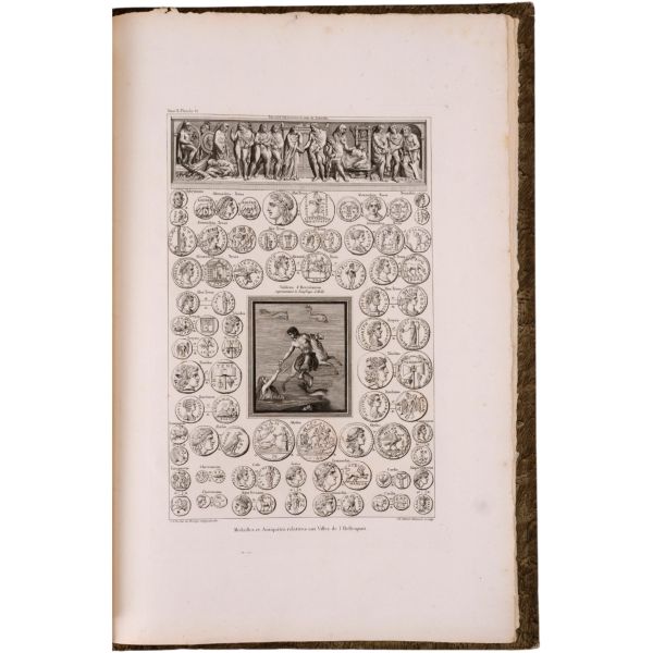 VOYAGE PITTORESQUE DE LA GRECE (6 bölüm, tam set), Auguste de Choiseul-Gouffier, 1782 / 1809 / 1822 (J. J. Blaise Libraire), A Paris, 36,5x55,5 cm...