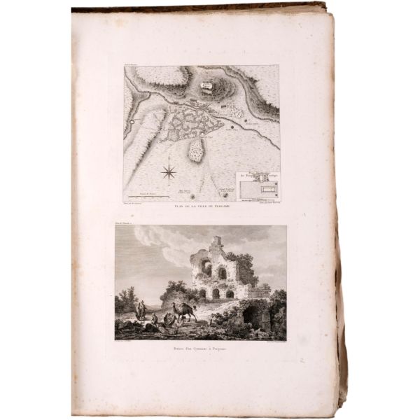 VOYAGE PITTORESQUE DE LA GRECE (6 bölüm, tam set), Auguste de Choiseul-Gouffier, 1782 / 1809 / 1822 (J. J. Blaise Libraire), A Paris, 36,5x55,5 cm...