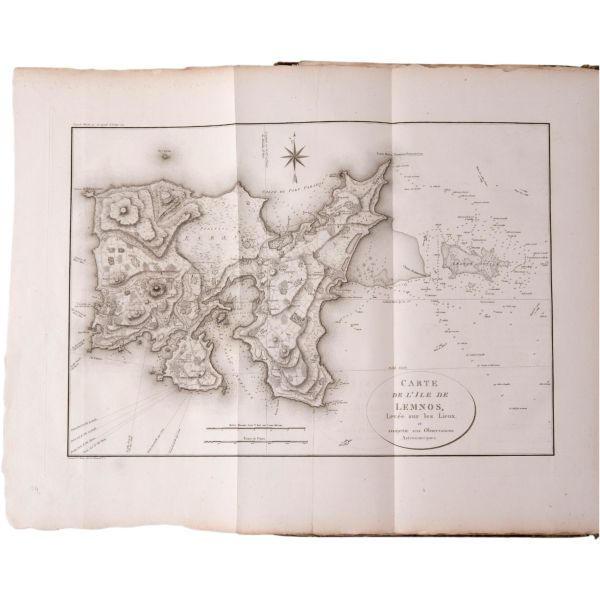 VOYAGE PITTORESQUE DE LA GRECE (6 bölüm, tam set), Auguste de Choiseul-Gouffier, 1782 / 1809 / 1822 (J. J. Blaise Libraire), A Paris, 36,5x55,5 cm...