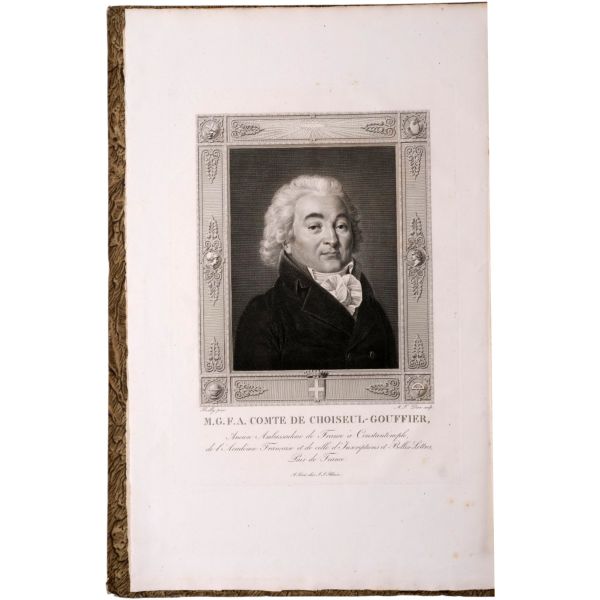 VOYAGE PITTORESQUE DE LA GRECE (6 bölüm, tam set), Auguste de Choiseul-Gouffier, 1782 / 1809 / 1822 (J. J. Blaise Libraire), A Paris, 36,5x55,5 cm...