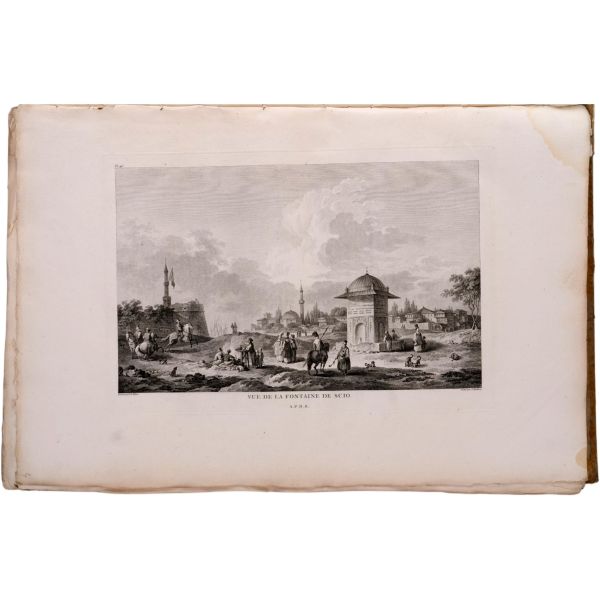 VOYAGE PITTORESQUE DE LA GRECE (6 bölüm, tam set), Auguste de Choiseul-Gouffier, 1782 / 1809 / 1822 (J. J. Blaise Libraire), A Paris, 36,5x55,5 cm...