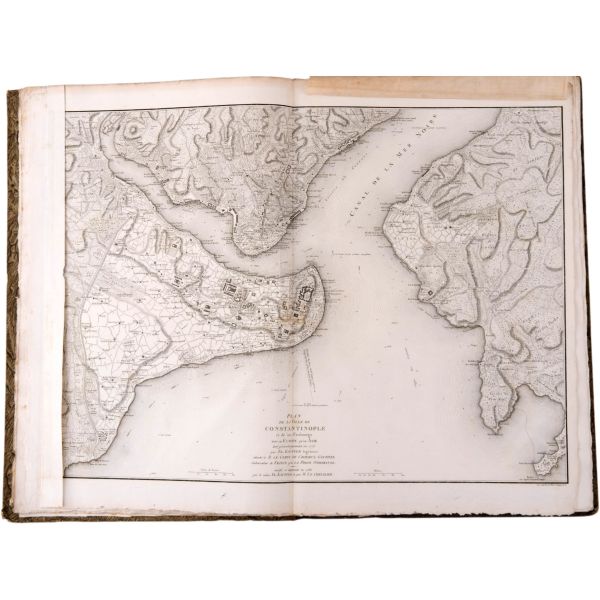 VOYAGE PITTORESQUE DE LA GRECE (6 bölüm, tam set), Auguste de Choiseul-Gouffier, 1782 / 1809 / 1822 (J. J. Blaise Libraire), A Paris, 36,5x55,5 cm...