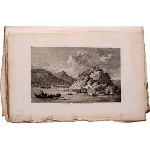 VOYAGE PITTORESQUE DE LA GRECE (6 bölüm, tam set), Auguste de Choiseul-Gouffier, 1782 / 1809 / 1822 (J. J. Blaise Libraire), A Paris, 36,5x55,5 cm...