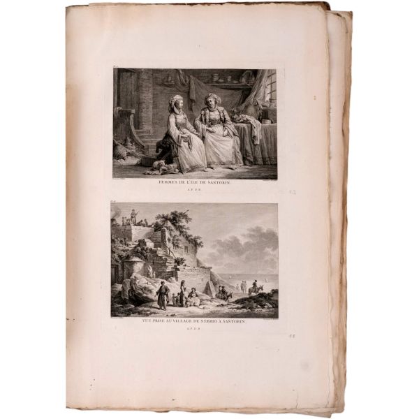 VOYAGE PITTORESQUE DE LA GRECE (6 bölüm, tam set), Auguste de Choiseul-Gouffier, 1782 / 1809 / 1822 (J. J. Blaise Libraire), A Paris, 36,5x55,5 cm...