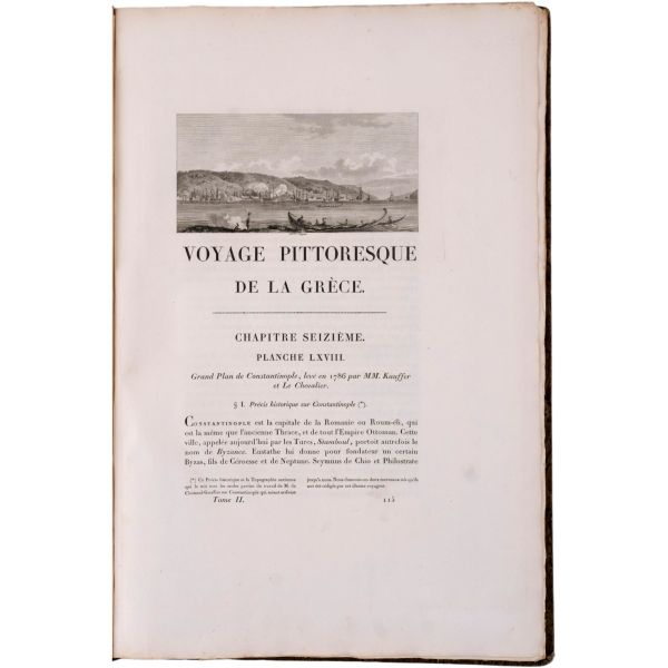 VOYAGE PITTORESQUE DE LA GRECE (6 bölüm, tam set), Auguste de Choiseul-Gouffier, 1782 / 1809 / 1822 (J. J. Blaise Libraire), A Paris, 36,5x55,5 cm...