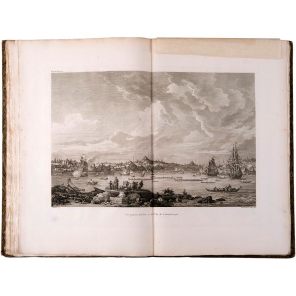 VOYAGE PITTORESQUE DE LA GRECE (6 bölüm, tam set), Auguste de Choiseul-Gouffier, 1782 / 1809 / 1822 (J. J. Blaise Libraire), A Paris, 36,5x55,5 cm...