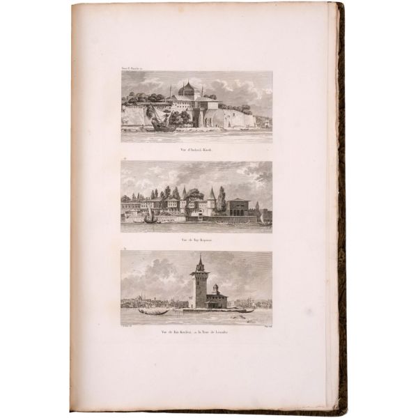 VOYAGE PITTORESQUE DE LA GRECE (6 bölüm, tam set), Auguste de Choiseul-Gouffier, 1782 / 1809 / 1822 (J. J. Blaise Libraire), A Paris, 36,5x55,5 cm...