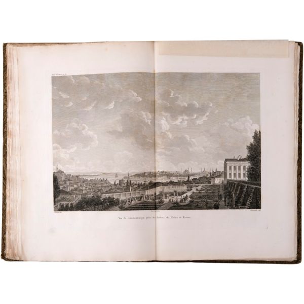 VOYAGE PITTORESQUE DE LA GRECE (6 bölüm, tam set), Auguste de Choiseul-Gouffier, 1782 / 1809 / 1822 (J. J. Blaise Libraire), A Paris, 36,5x55,5 cm...