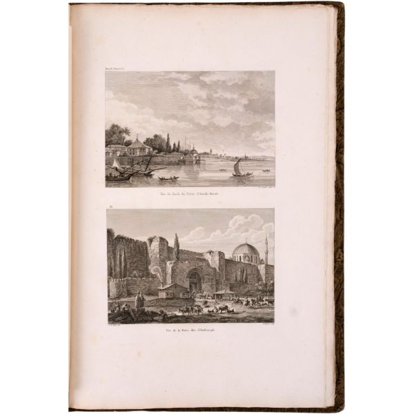VOYAGE PITTORESQUE DE LA GRECE (6 bölüm, tam set), Auguste de Choiseul-Gouffier, 1782 / 1809 / 1822 (J. J. Blaise Libraire), A Paris, 36,5x55,5 cm...