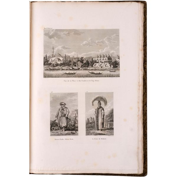 VOYAGE PITTORESQUE DE LA GRECE (6 bölüm, tam set), Auguste de Choiseul-Gouffier, 1782 / 1809 / 1822 (J. J. Blaise Libraire), A Paris, 36,5x55,5 cm...