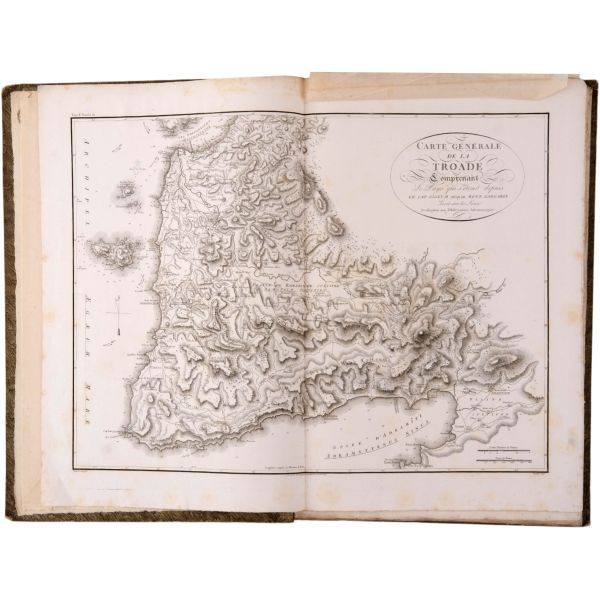 VOYAGE PITTORESQUE DE LA GRECE (6 bölüm, tam set), Auguste de Choiseul-Gouffier, 1782 / 1809 / 1822 (J. J. Blaise Libraire), A Paris, 36,5x55,5 cm...