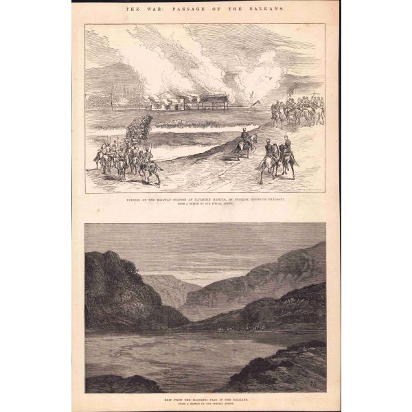 Osmanlı dönemi gravür, Türk - Rus Savaşı, 1877, 