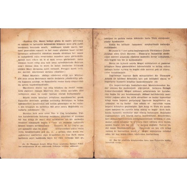Şarkta Resim, D Grubu'nun Kurucularından olan Ressam Elif Naci'den Etem İzzet Benice'ye imzalı ve ithaflı, 25 sayfa, kapak haliyle, İlk Baskı, 1943.