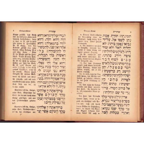 Festgebete der Israeliten, Moses Israel Landau, Almanca-İbranice, Viyana 1905, 300 sayfa, 12x17,5 cm