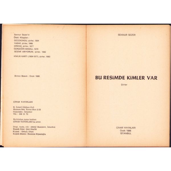 Şair Sennur Sezer'den İthaflı ve İmzalı 