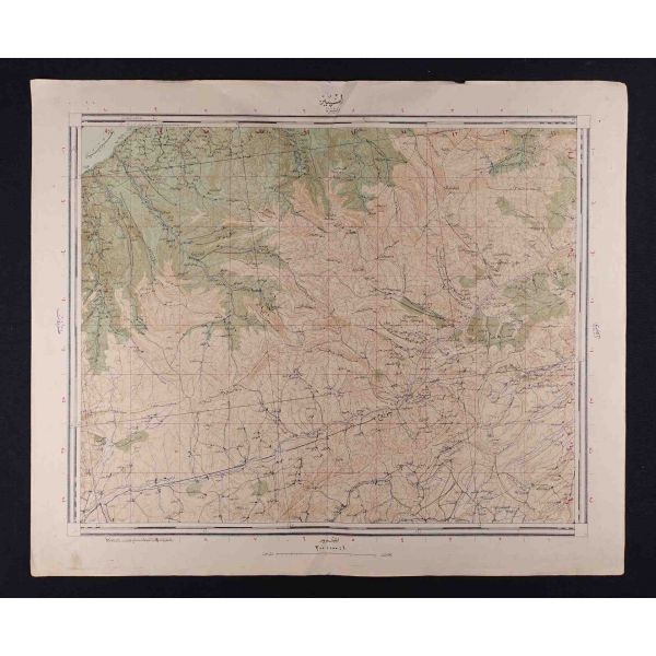 İspir/Erzurum haritası, Erkân-ı Harbiye-i Umumiye Matbaası 1330, 50x60 cm